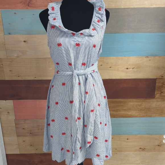 crown & ivy Tops - Crown & Ivy Blue Striped Tank with Red Accents